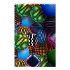 Multicolored Patterned Spheres 3d Shower Curtain 48  X 72  (small)  by Sapixe