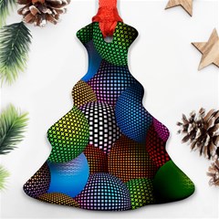 Multicolored Patterned Spheres 3d Christmas Tree Ornament (two Sides) by Sapixe