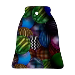 Multicolored Patterned Spheres 3d Bell Ornament (two Sides) by Sapixe