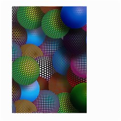 Multicolored Patterned Spheres 3d Large Garden Flag (two Sides) by Sapixe