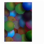 Multicolored Patterned Spheres 3d Large Garden Flag (Two Sides) Front