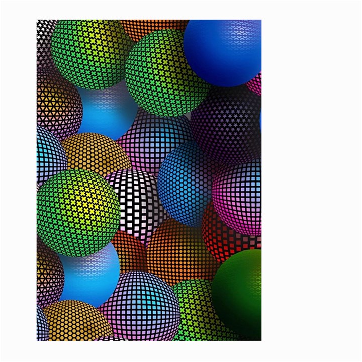 Multicolored Patterned Spheres 3d Large Garden Flag (Two Sides)