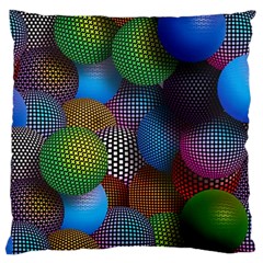 Multicolored Patterned Spheres 3d Standard Flano Cushion Case (one Side) by Sapixe