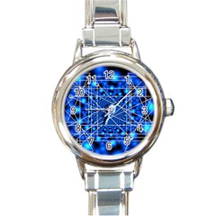 Network Connection Structure Knot Round Italian Charm Watch by Sapixe