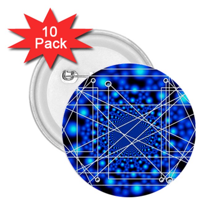 Network Connection Structure Knot 2.25  Buttons (10 pack) 