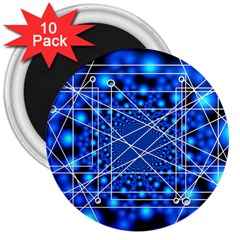 Network Connection Structure Knot 3  Magnets (10 Pack)  by Sapixe