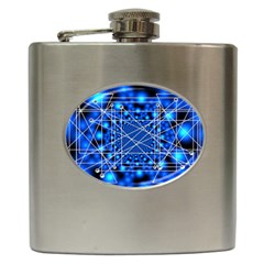 Network Connection Structure Knot Hip Flask (6 Oz) by Sapixe