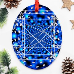 Network Connection Structure Knot Ornament (oval Filigree) by Sapixe