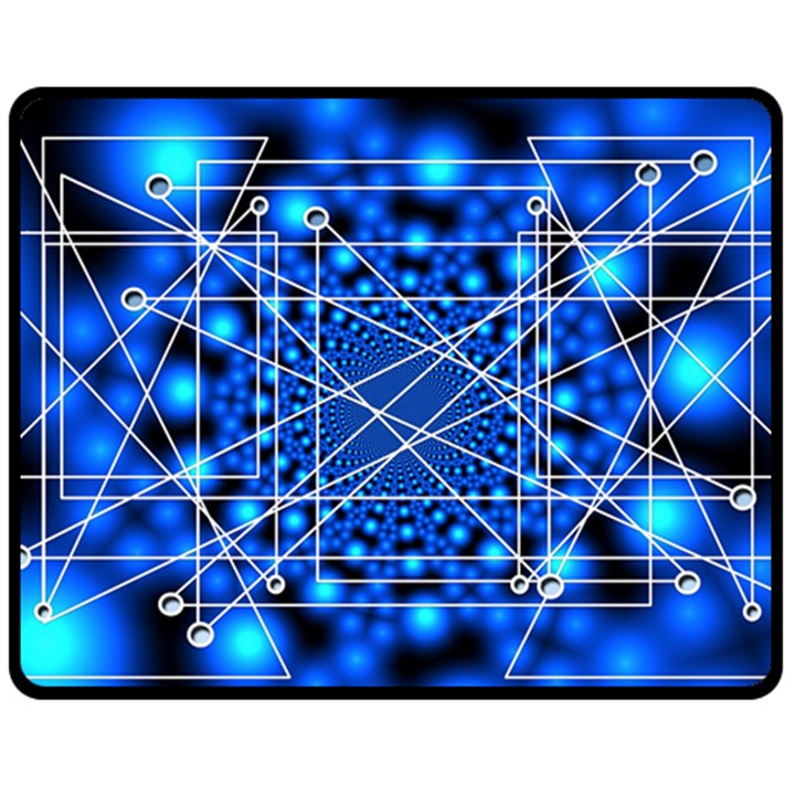 Network Connection Structure Knot Double Sided Fleece Blanket (Medium) 