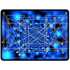 Network Connection Structure Knot Double Sided Fleece Blanket (large)  by Sapixe