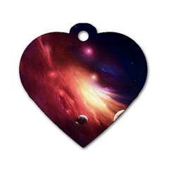 Nebula Elevation Dog Tag Heart (one Side) by Sapixe