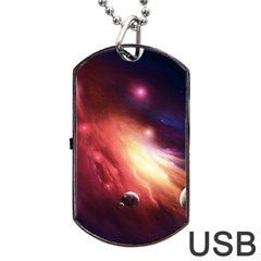 Nebula Elevation Dog Tag Usb Flash (one Side) by Sapixe