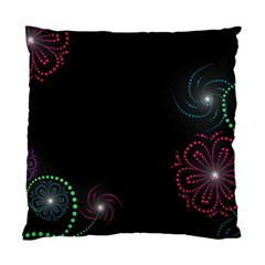 Neon Flowers And Swirls Abstract Standard Cushion Case (one Side) by Sapixe