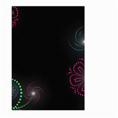 Neon Flowers And Swirls Abstract Large Garden Flag (two Sides) by Sapixe