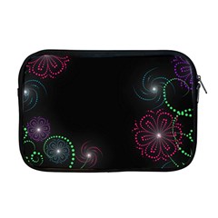 Neon Flowers And Swirls Abstract Apple Macbook Pro 17  Zipper Case by Sapixe