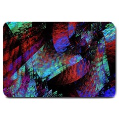 Native Blanket Abstract Digital Art Large Doormat  by Sapixe