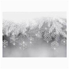 New Year Holiday Snowflakes Tree Branches Large Glasses Cloth (2-side) by Sapixe