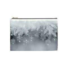 New Year Holiday Snowflakes Tree Branches Cosmetic Bag (medium)  by Sapixe