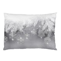 New Year Holiday Snowflakes Tree Branches Pillow Case (two Sides) by Sapixe