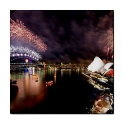 New Year’s Evein Sydney Australia Opera House Celebration Fireworks Tile Coasters by Sapixe