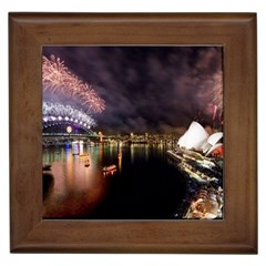 New Year’s Evein Sydney Australia Opera House Celebration Fireworks Framed Tiles by Sapixe