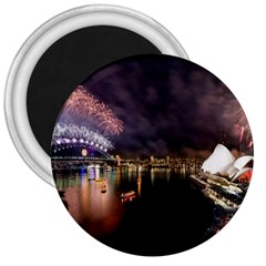 New Year’s Evein Sydney Australia Opera House Celebration Fireworks 3  Magnets by Sapixe