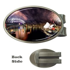 New Year’s Evein Sydney Australia Opera House Celebration Fireworks Money Clips (oval)  by Sapixe