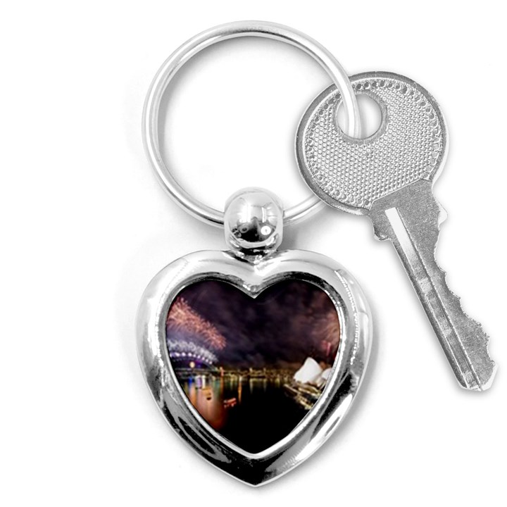 New Year’s Evein Sydney Australia Opera House Celebration Fireworks Key Chains (Heart) 