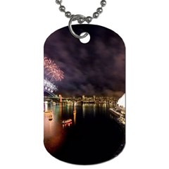 New Year’s Evein Sydney Australia Opera House Celebration Fireworks Dog Tag (two Sides) by Sapixe