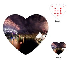 New Year’s Evein Sydney Australia Opera House Celebration Fireworks Playing Cards (heart)  by Sapixe