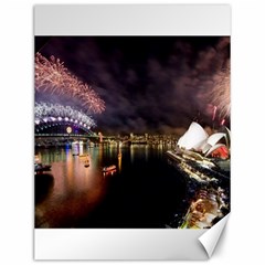 New Year’s Evein Sydney Australia Opera House Celebration Fireworks Canvas 12  X 16   by Sapixe