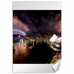 New Year’s Evein Sydney Australia Opera House Celebration Fireworks Canvas 12  X 18   by Sapixe