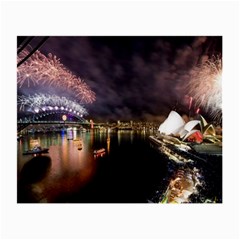 New Year’s Evein Sydney Australia Opera House Celebration Fireworks Small Glasses Cloth (2-side) by Sapixe