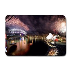 New Year’s Evein Sydney Australia Opera House Celebration Fireworks Small Doormat  by Sapixe