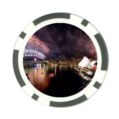 New Year’s Evein Sydney Australia Opera House Celebration Fireworks Poker Chip Card Guard by Sapixe