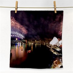 New Year’s Evein Sydney Australia Opera House Celebration Fireworks Face Towel by Sapixe