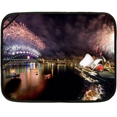 New Year’s Evein Sydney Australia Opera House Celebration Fireworks Fleece Blanket (mini) by Sapixe