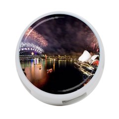 New Year’s Evein Sydney Australia Opera House Celebration Fireworks 4-port Usb Hub (one Side) by Sapixe