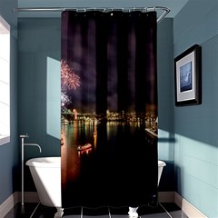 New Year’s Evein Sydney Australia Opera House Celebration Fireworks Shower Curtain 36  X 72  (stall)  by Sapixe