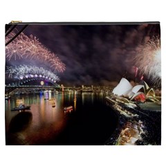 New Year’s Evein Sydney Australia Opera House Celebration Fireworks Cosmetic Bag (xxxl)  by Sapixe