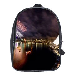 New Year’s Evein Sydney Australia Opera House Celebration Fireworks School Bag (xl) by Sapixe