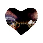 New Year’s Evein Sydney Australia Opera House Celebration Fireworks Standard 16  Premium Heart Shape Cushions Back