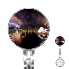 New Year’s Evein Sydney Australia Opera House Celebration Fireworks Stainless Steel Nurses Watch by Sapixe