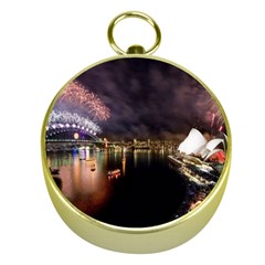 New Year’s Evein Sydney Australia Opera House Celebration Fireworks Gold Compasses by Sapixe