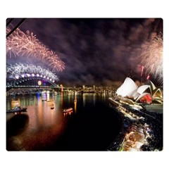 New Year’s Evein Sydney Australia Opera House Celebration Fireworks Double Sided Flano Blanket (small)  by Sapixe