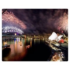 New Year’s Evein Sydney Australia Opera House Celebration Fireworks Double Sided Flano Blanket (medium)  by Sapixe