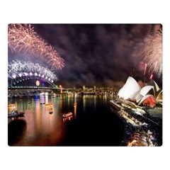 New Year’s Evein Sydney Australia Opera House Celebration Fireworks Double Sided Flano Blanket (large)  by Sapixe