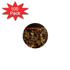 New York City At Night Future City Night 1  Mini Magnets (100 Pack)  by Sapixe