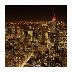 New York City At Night Future City Night Medium Glasses Cloth (2-side) by Sapixe