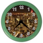 New York City At Night Future City Night Color Wall Clocks Front